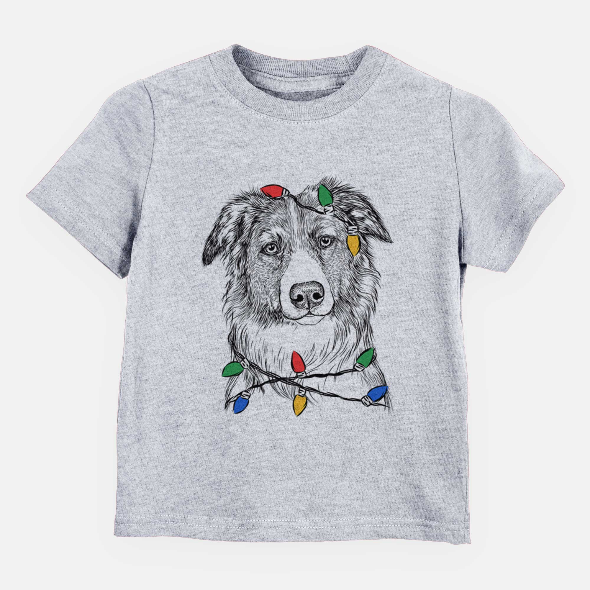 Christmas Lights Cynder the English Shepherd - Kids/Youth/Toddler Shirt