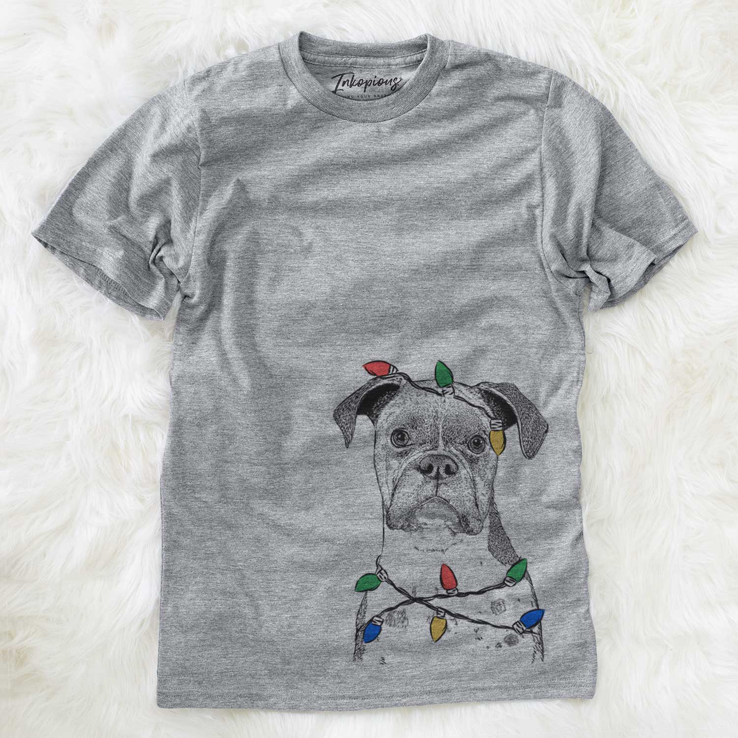 Christmas Lights Daisy the Boxer - Unisex Crewneck