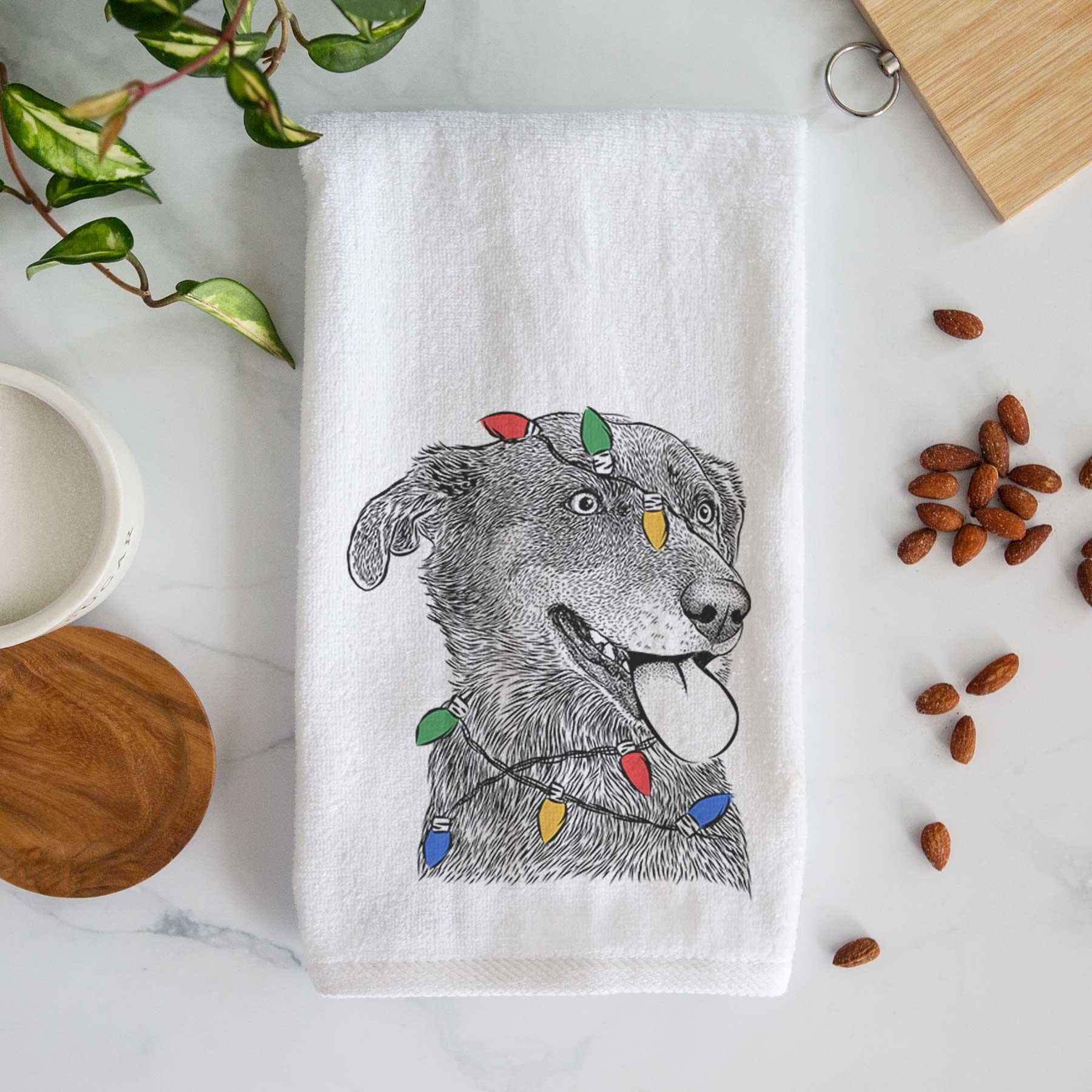 Daisy the Australian Shepherd Mix Decorative Hand Towel