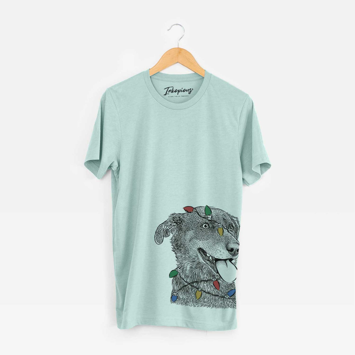 Christmas Lights Daisy the Australian Shepherd Mix - Unisex Crewneck