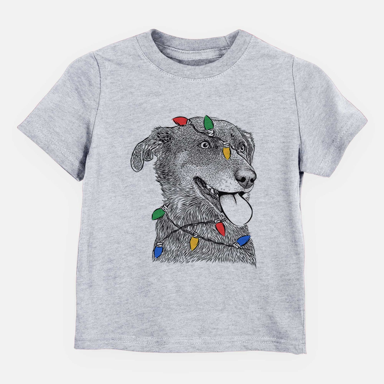 Christmas Lights Daisy the Australian Shepherd Mix - Kids/Youth/Toddler Shirt