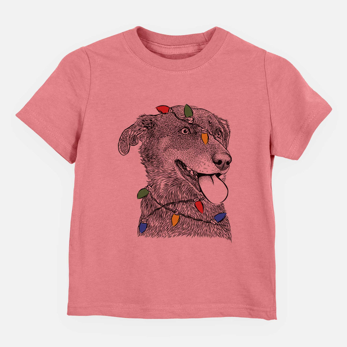 Christmas Lights Daisy the Australian Shepherd Mix - Kids/Youth/Toddler Shirt