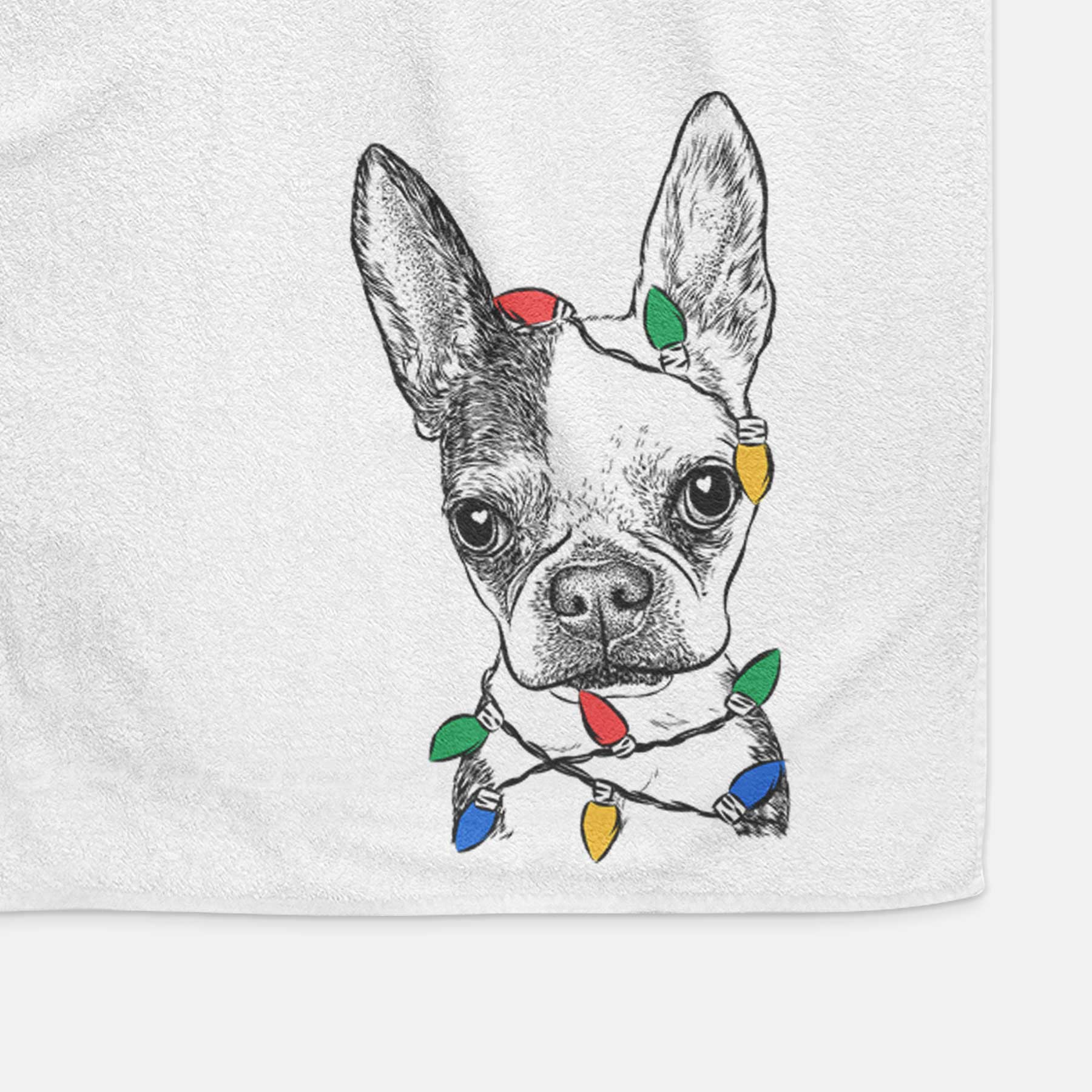 Daisy the Boston Terrier Decorative Hand Towel