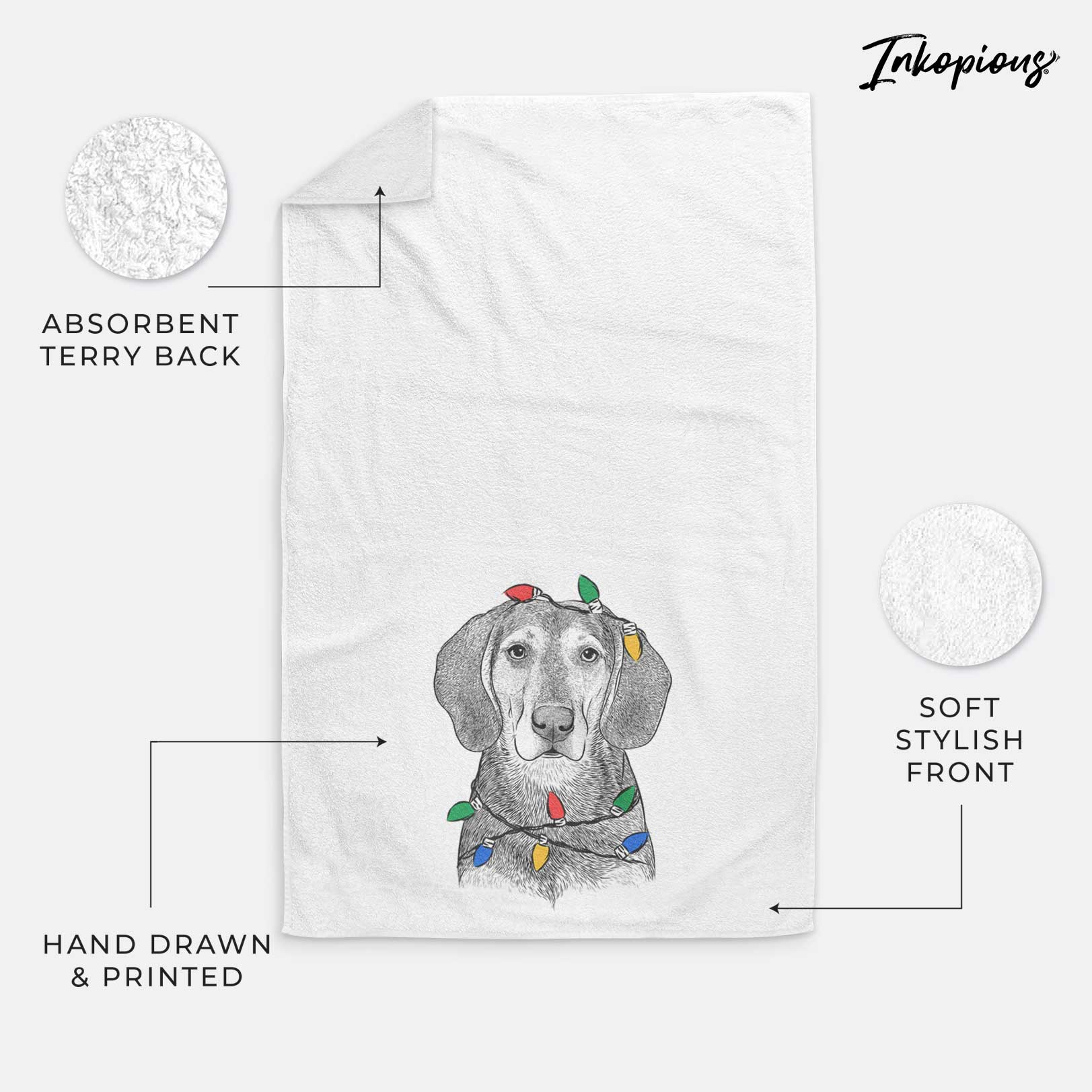 Daisy the Hound Mix Decorative Hand Towel