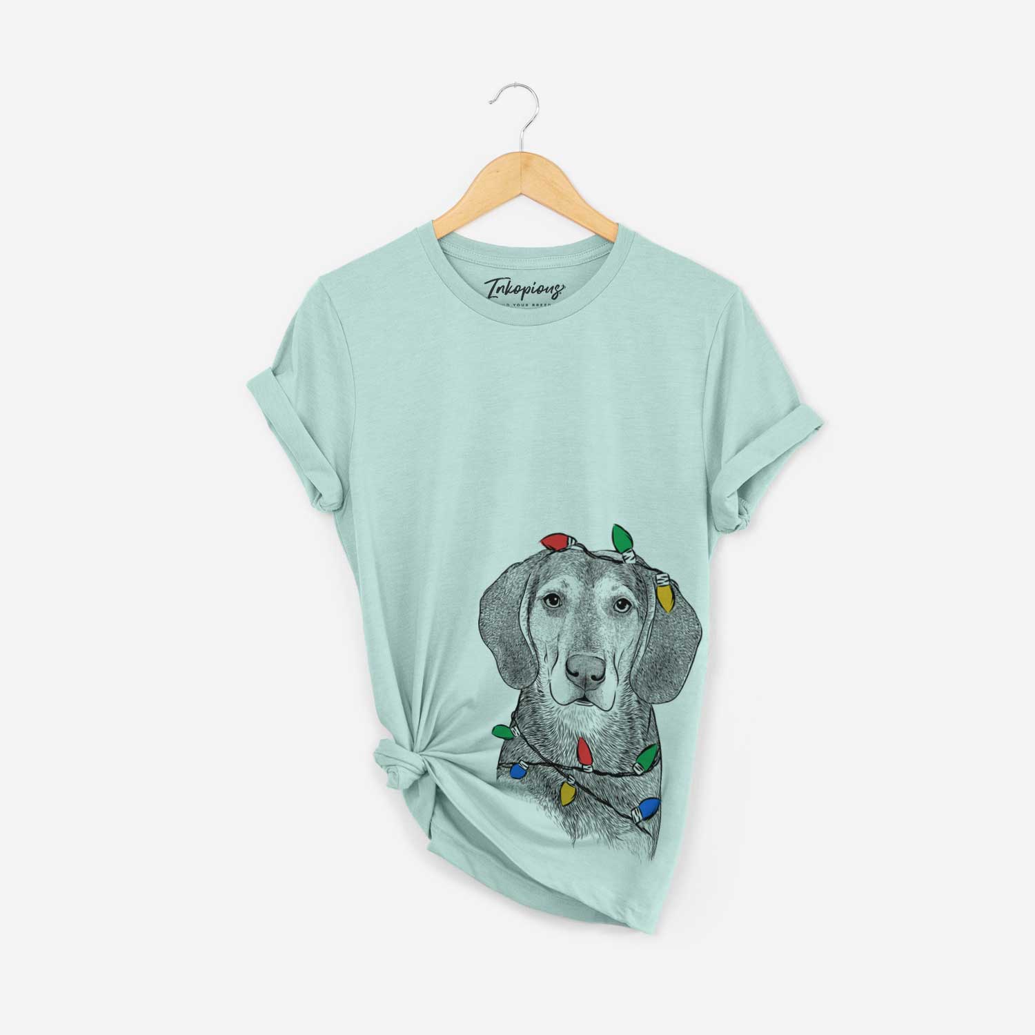 Christmas Lights Daisy the Hound Mix - Unisex Crewneck