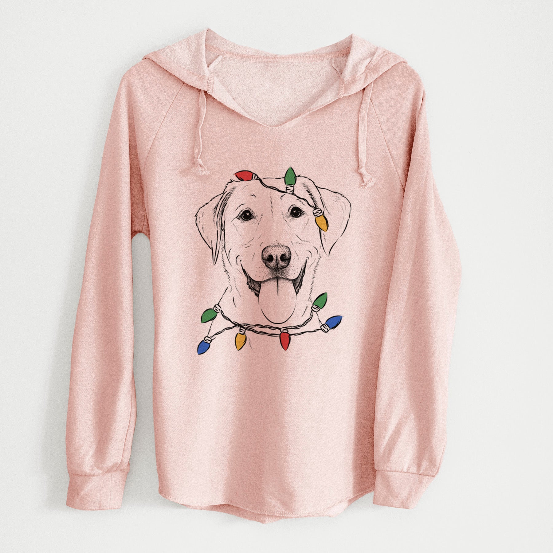 Christmas Lights Daisy the Labrador Retriever - Cali Wave Hooded Sweatshirt