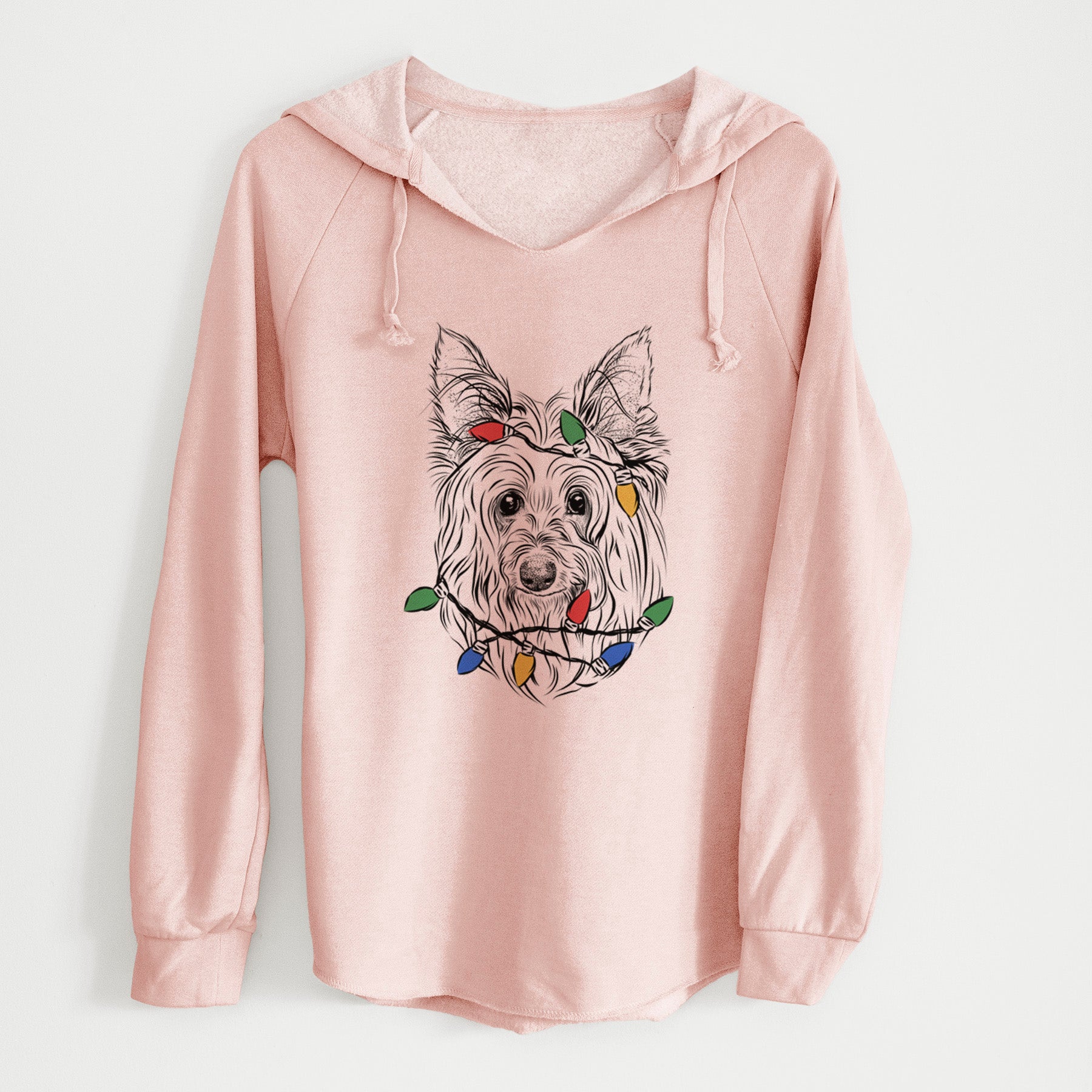 Christmas Lights Daisy May the Silky Terrier - Cali Wave Hooded Sweatshirt