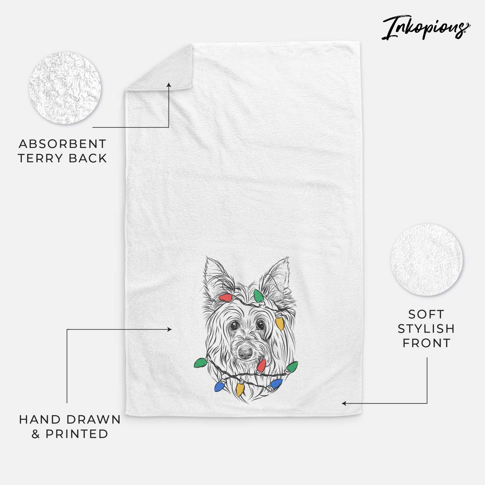 Daisy May the Silky Terrier Decorative Hand Towel