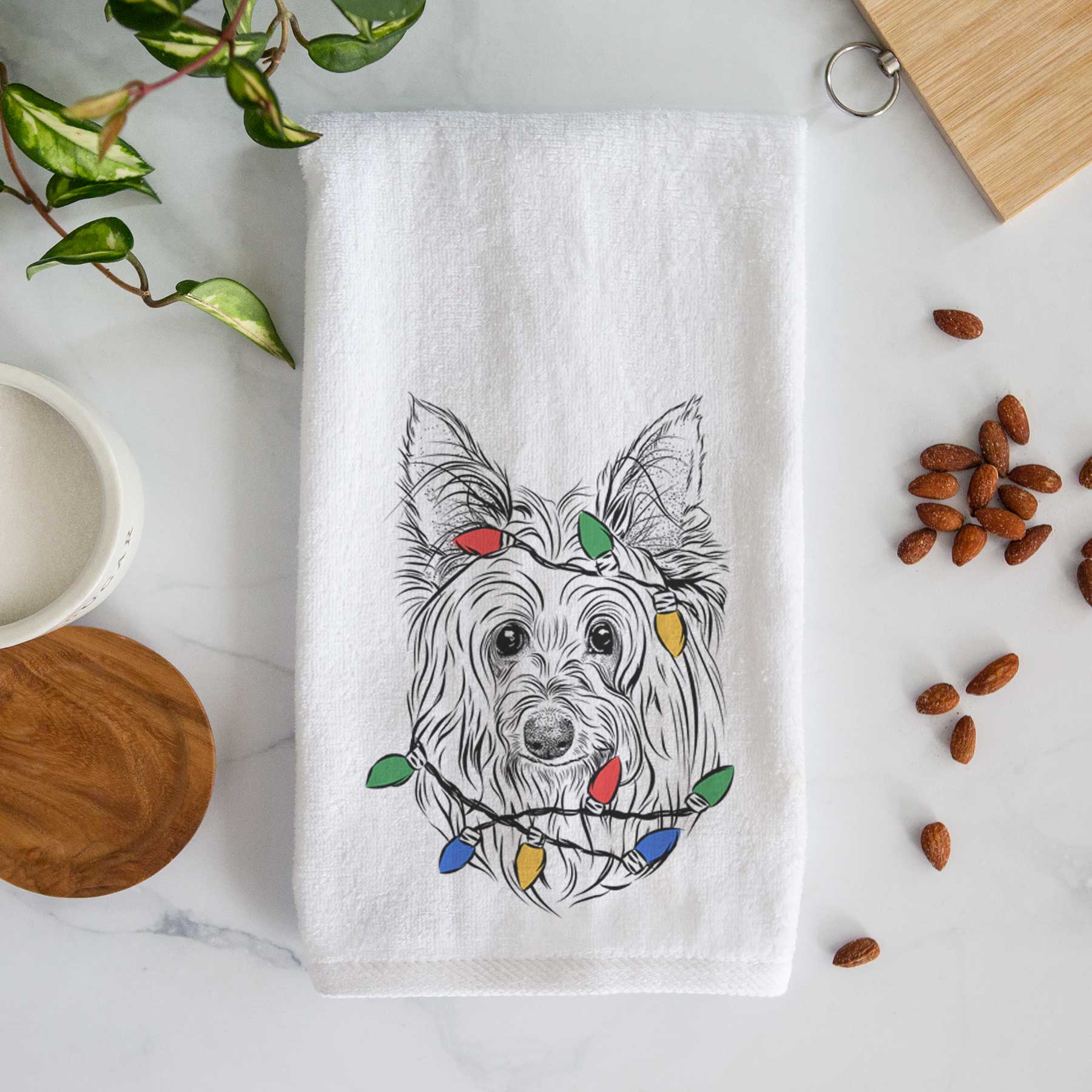 Daisy May the Silky Terrier Decorative Hand Towel