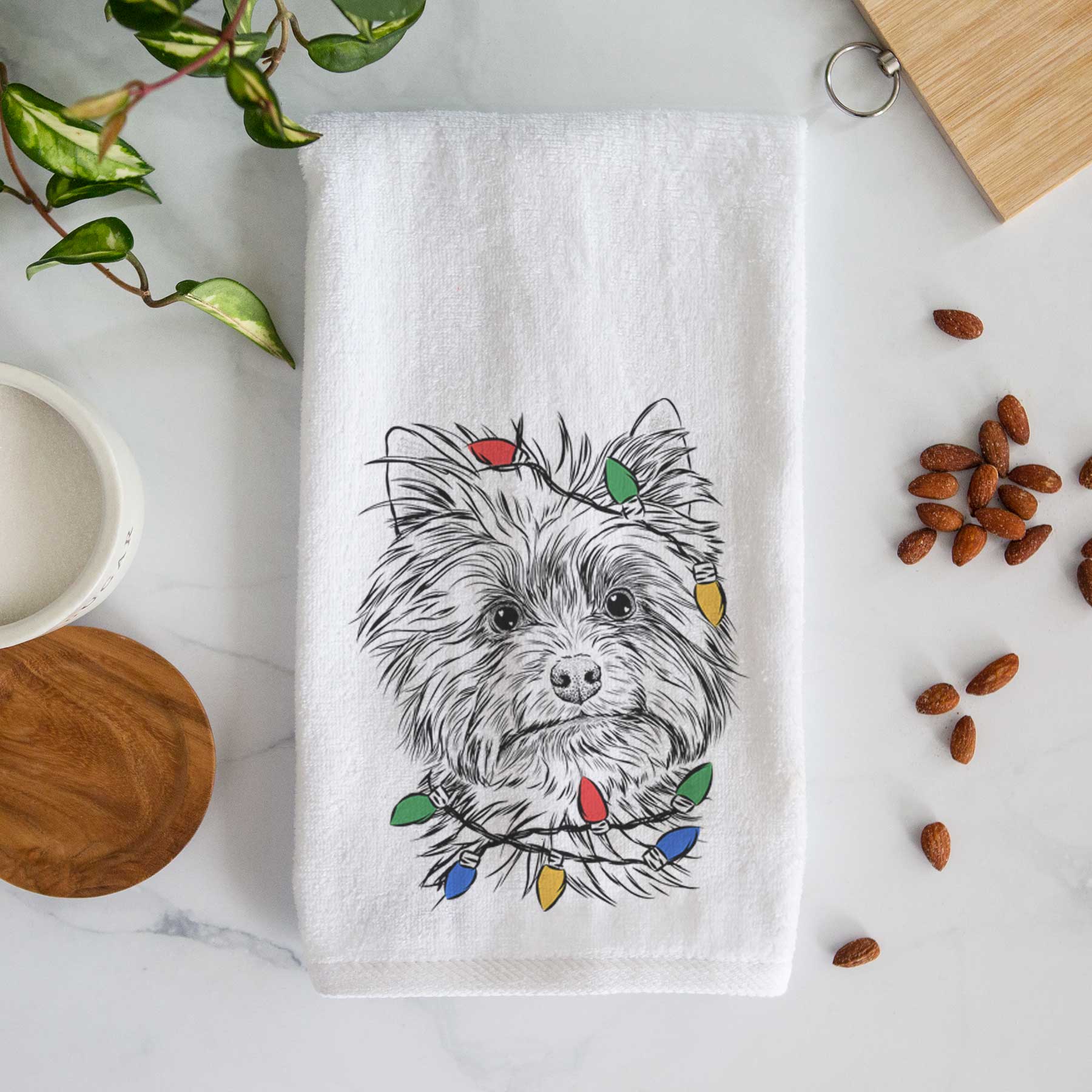 Dakota the Yorkshire Terrier Decorative Hand Towel