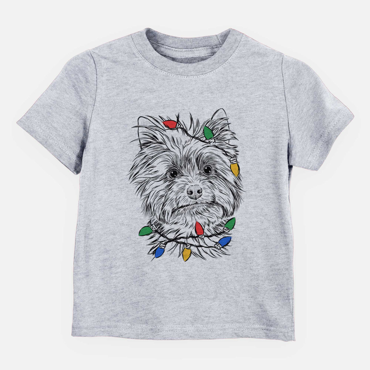 Christmas Lights Dakota the Yorkshire Terrier - Kids/Youth/Toddler Shirt