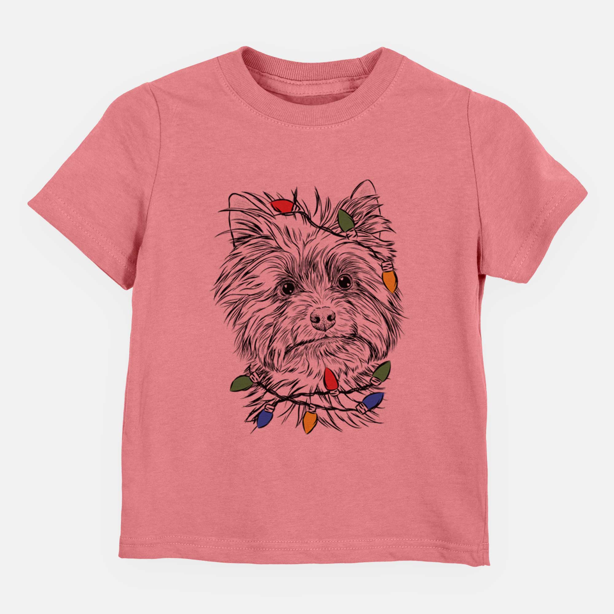 Christmas Lights Dakota the Yorkshire Terrier - Kids/Youth/Toddler Shirt