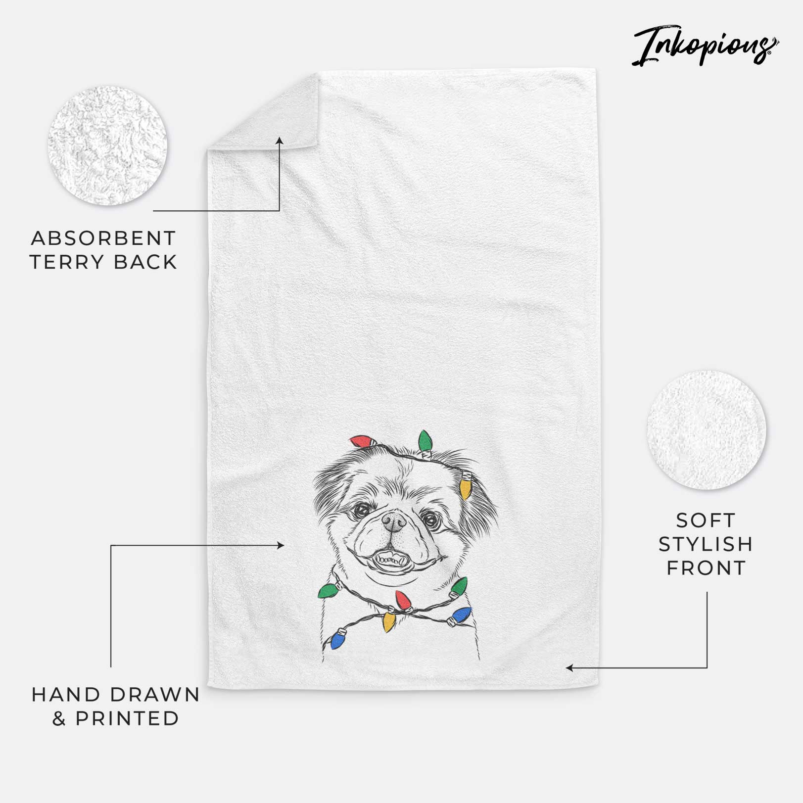 Danny the Pekingese Decorative Hand Towel