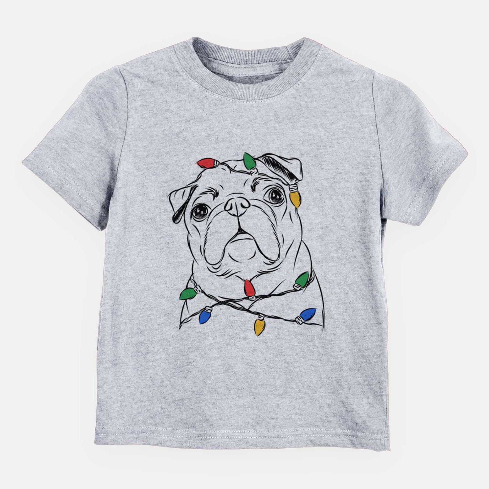 Christmas Lights Darling Chloe the Pug - Kids/Youth/Toddler Shirt