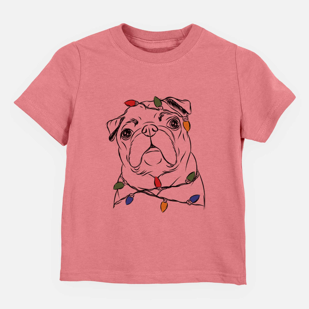 Christmas Lights Darling Chloe the Pug - Kids/Youth/Toddler Shirt