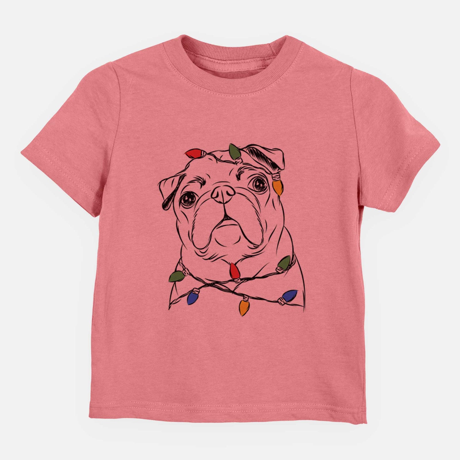 Christmas Lights Darling Chloe the Pug - Kids/Youth/Toddler Shirt