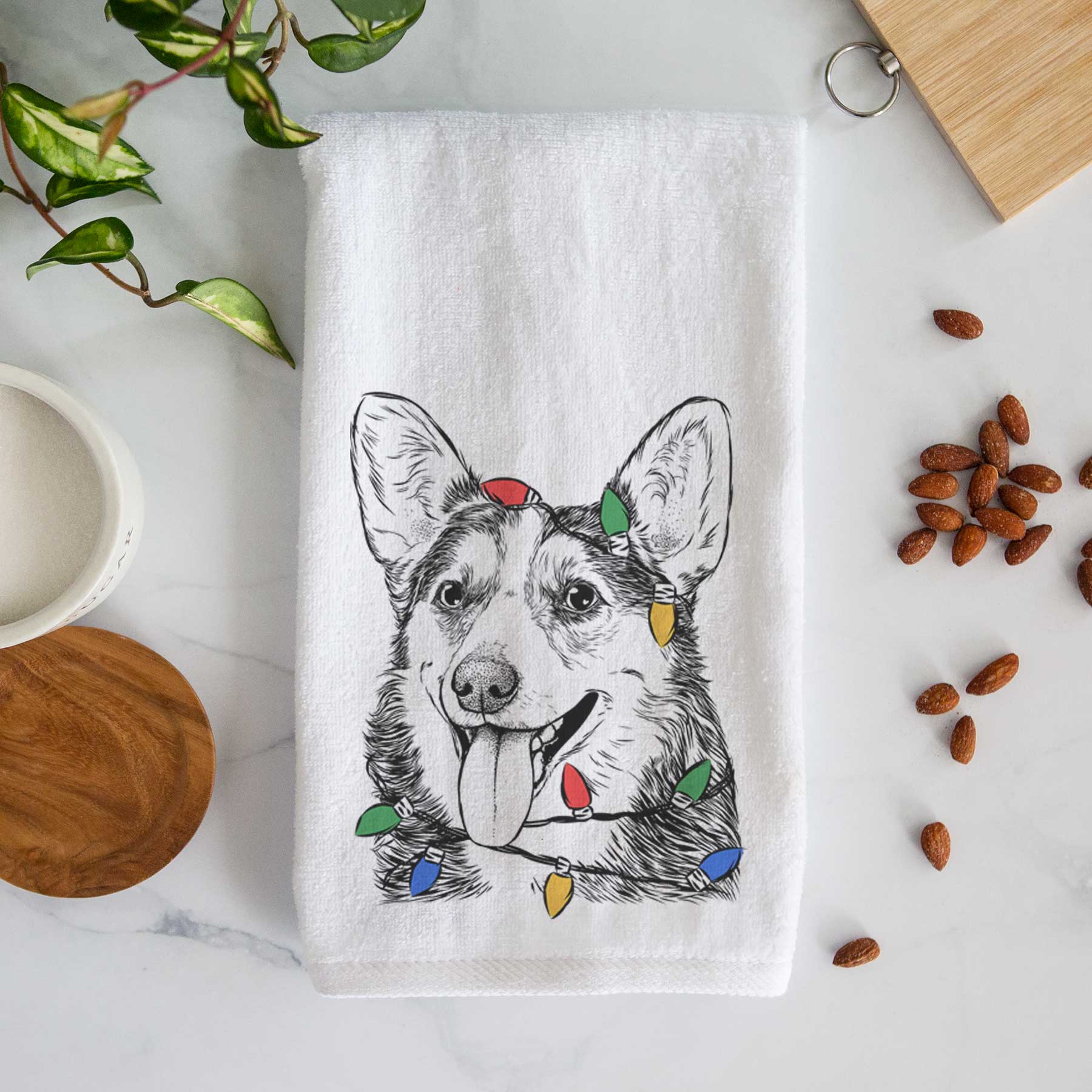 Darma the Corgi Decorative Hand Towel