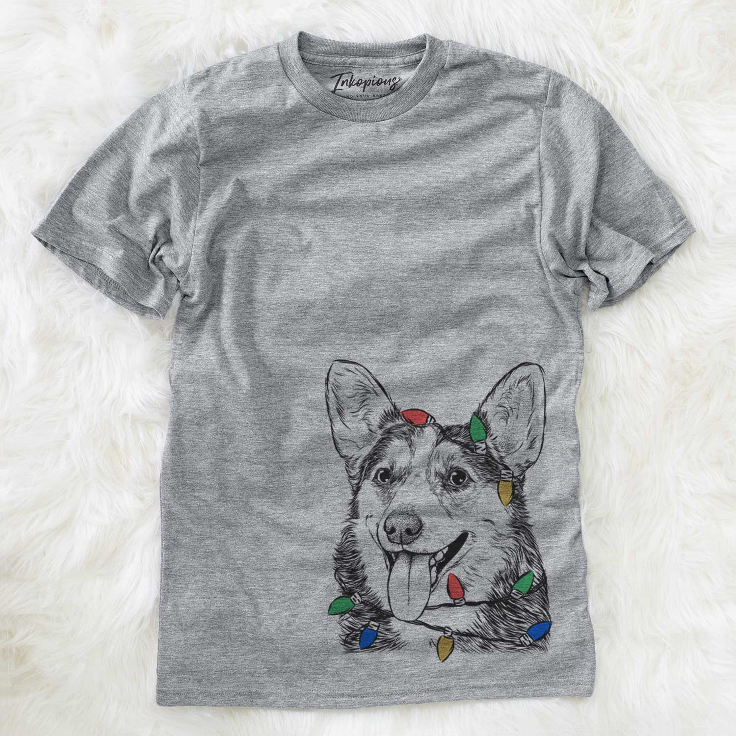 Christmas Lights Darma the Corgi - Unisex Crewneck