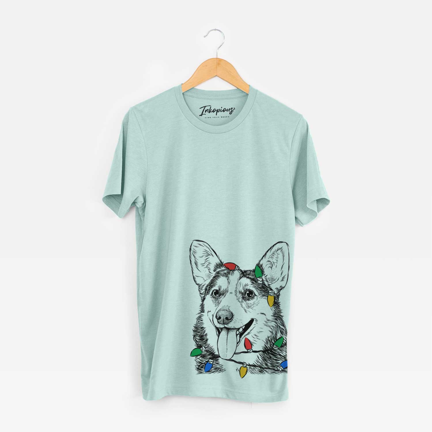 Christmas Lights Darma the Corgi - Unisex Crewneck