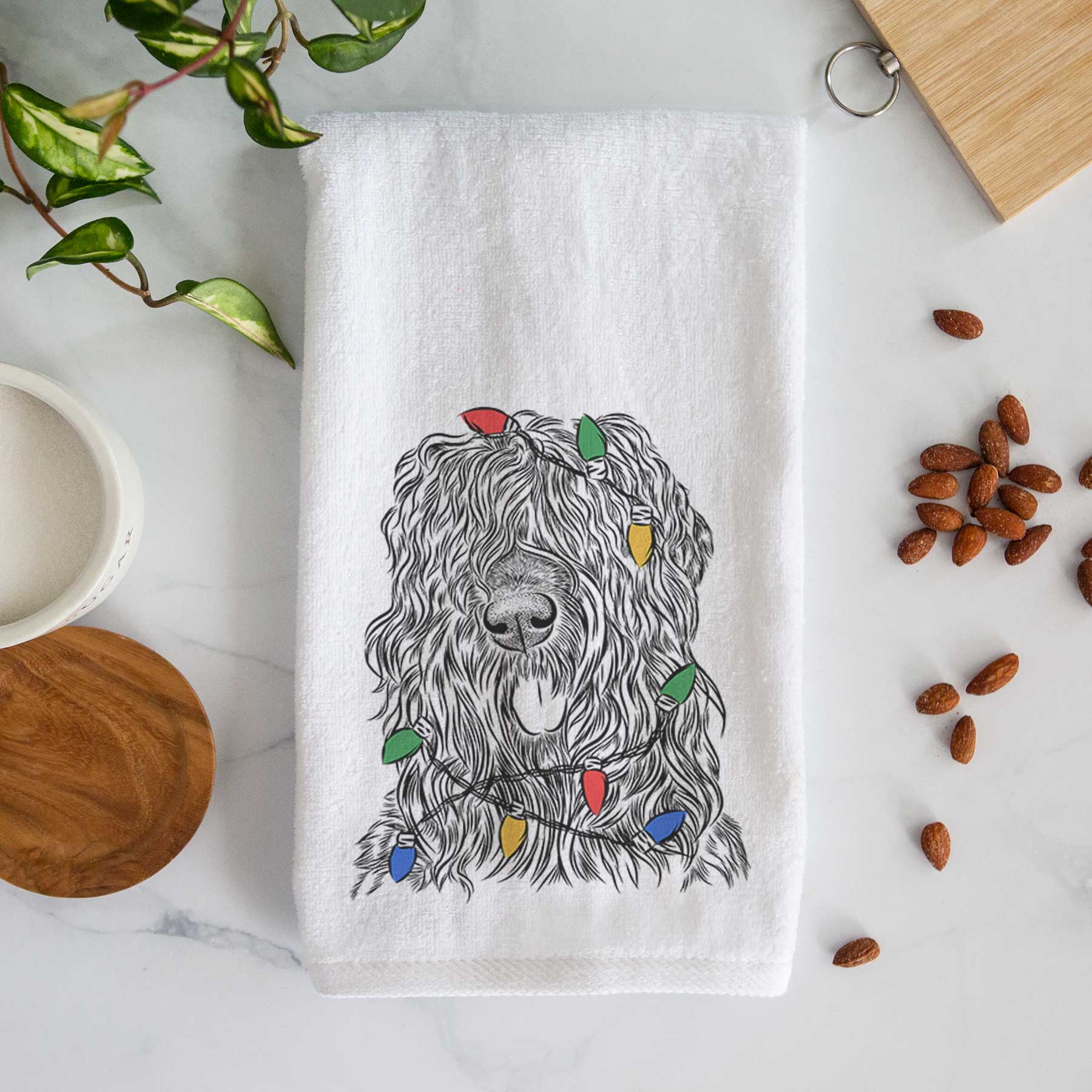 Darryl the Black Russian Terrier Decorative Hand Towel