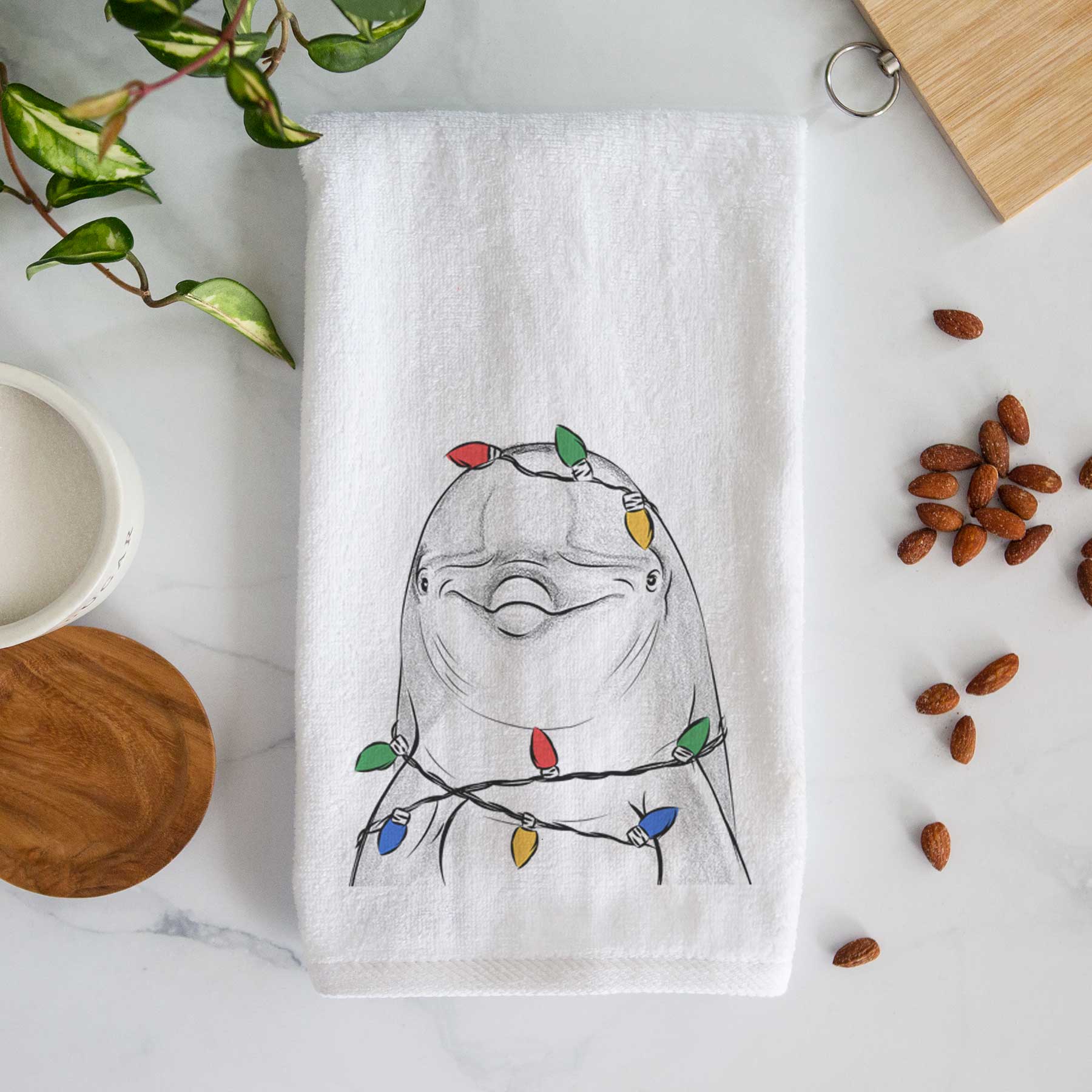 Dave the Dolphin Decorative Hand Towel