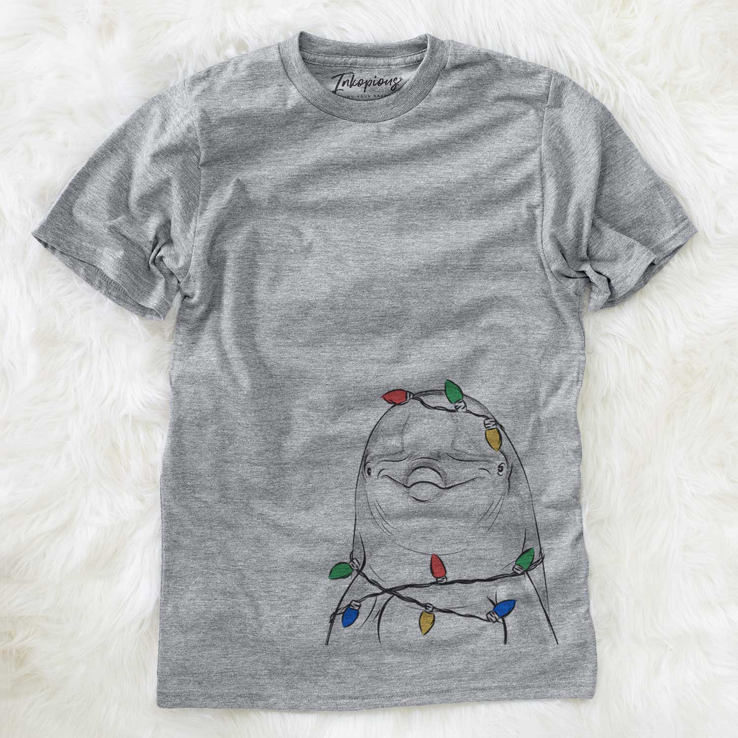 Christmas Lights Dave the Dolphin - Unisex Crewneck