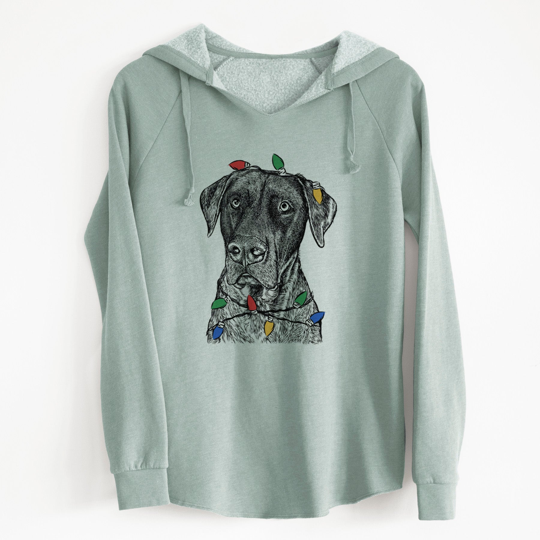 Christmas Lights David the Boxador - Cali Wave Hooded Sweatshirt