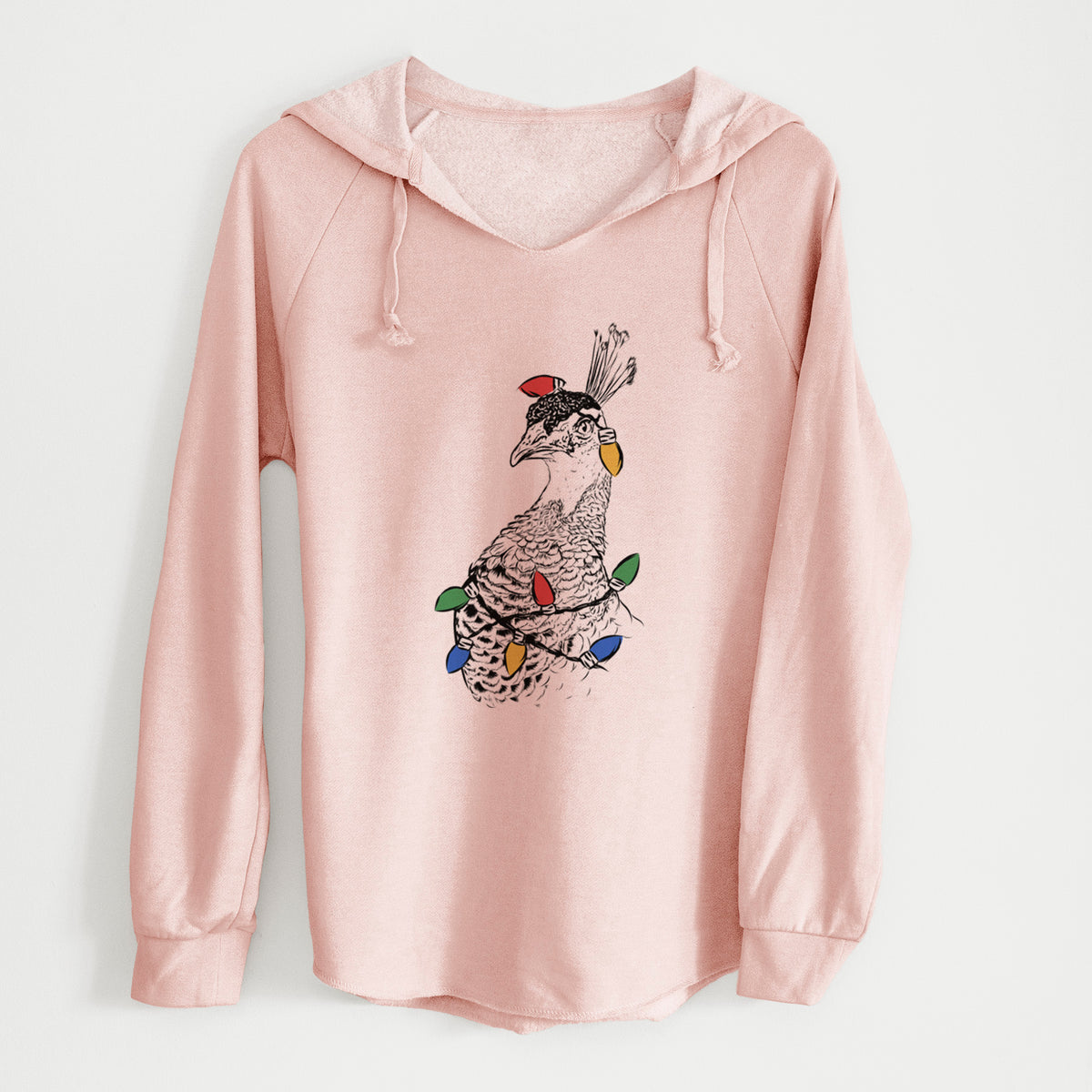 Christmas Lights Dee the Peahen - Cali Wave Hooded Sweatshirt