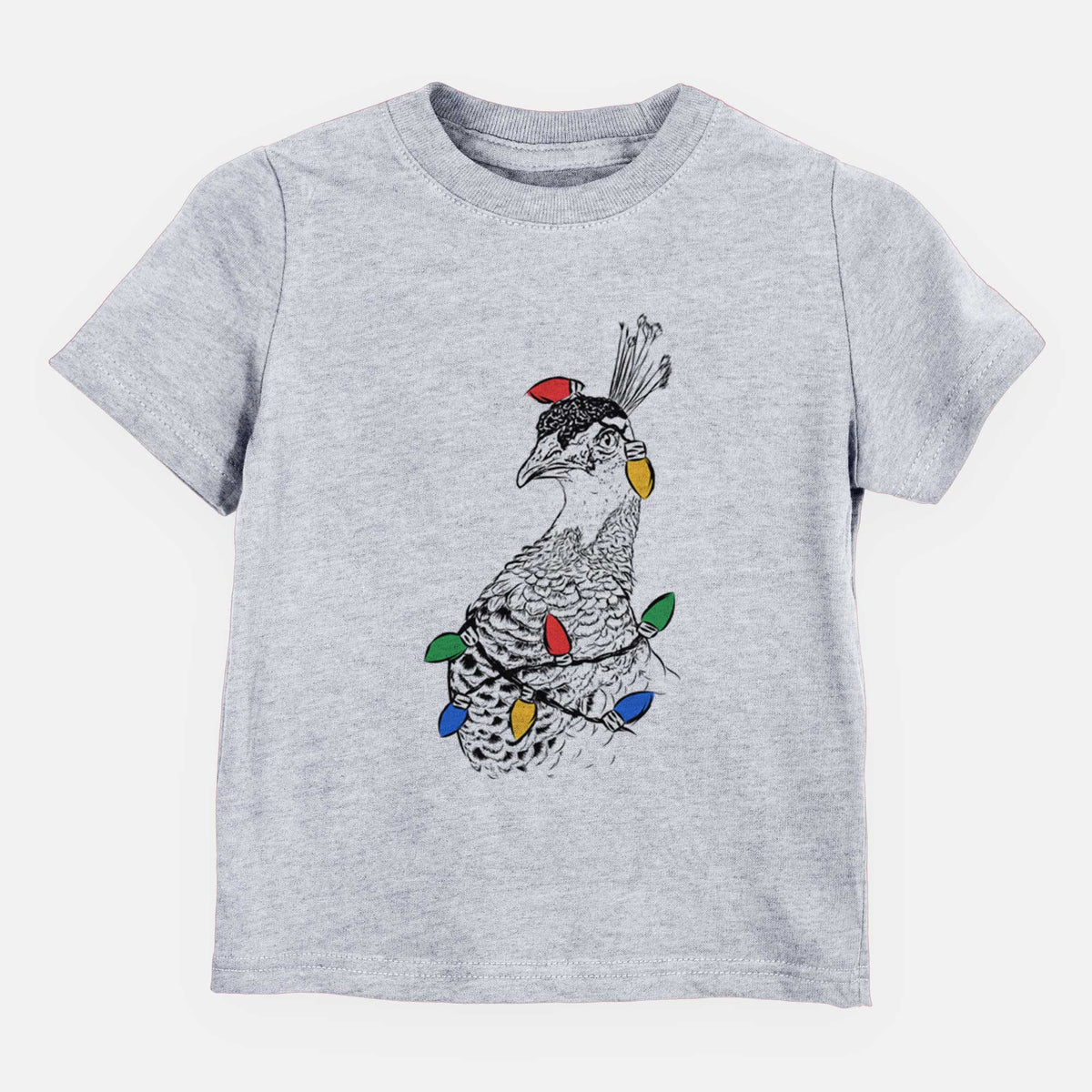 Christmas Lights Dee the Peahen - Kids/Youth/Toddler Shirt