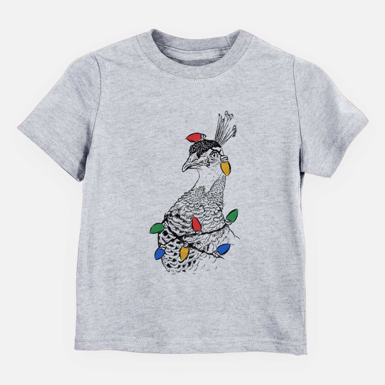 Christmas Lights Dee the Peahen - Kids/Youth/Toddler Shirt