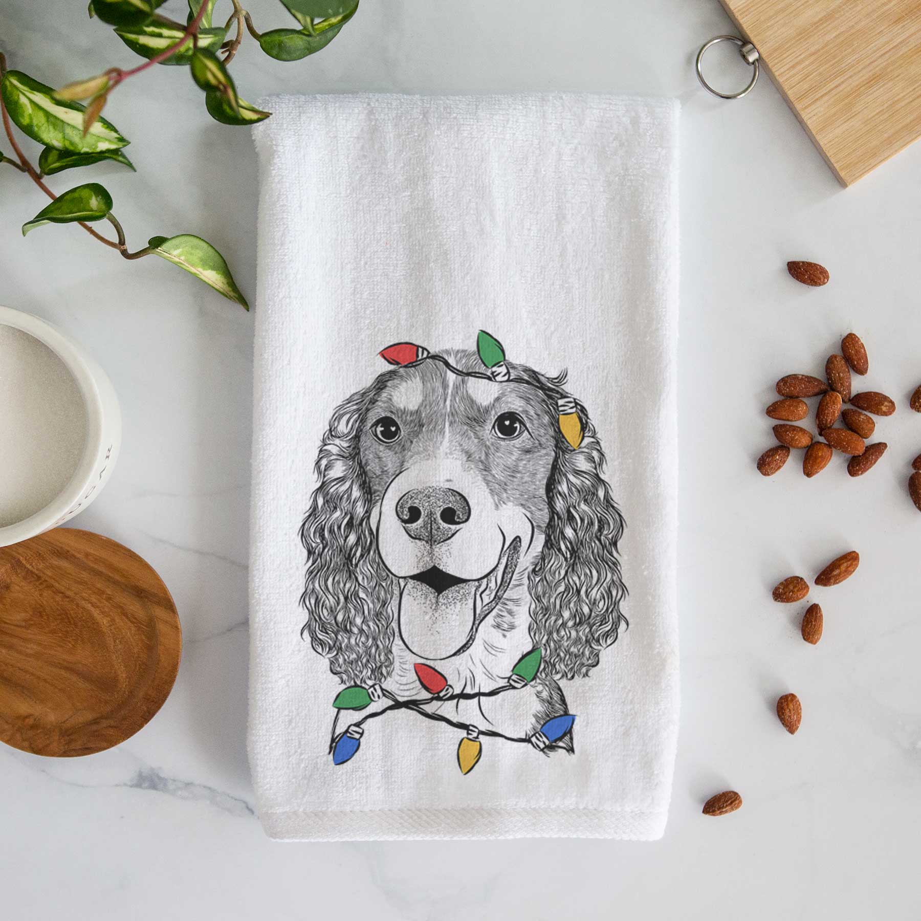 Delilah the English Springer Spaniel Decorative Hand Towel