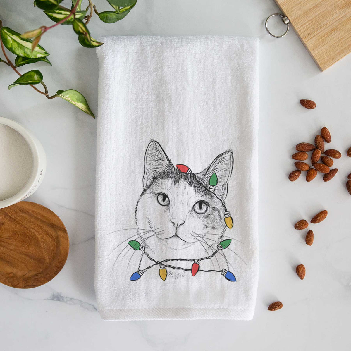 Denver the Calico Cat Decorative Hand Towel