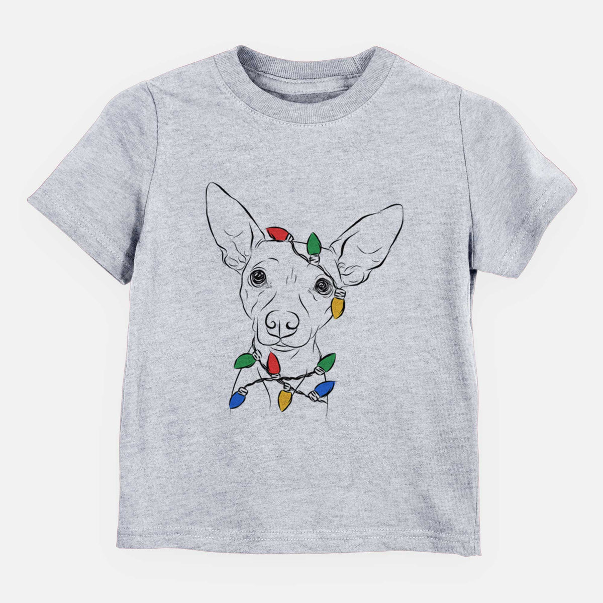 Christmas Lights Desi the American Hairless Terrier - Kids/Youth/Toddler Shirt