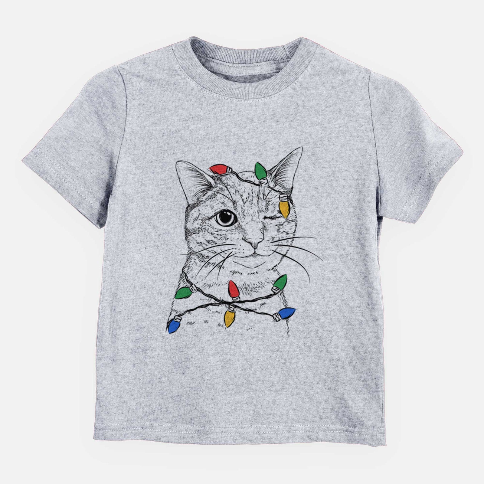 Christmas Lights Dexter the Domestic Shorthair - Kids/Youth/Toddler Shirt