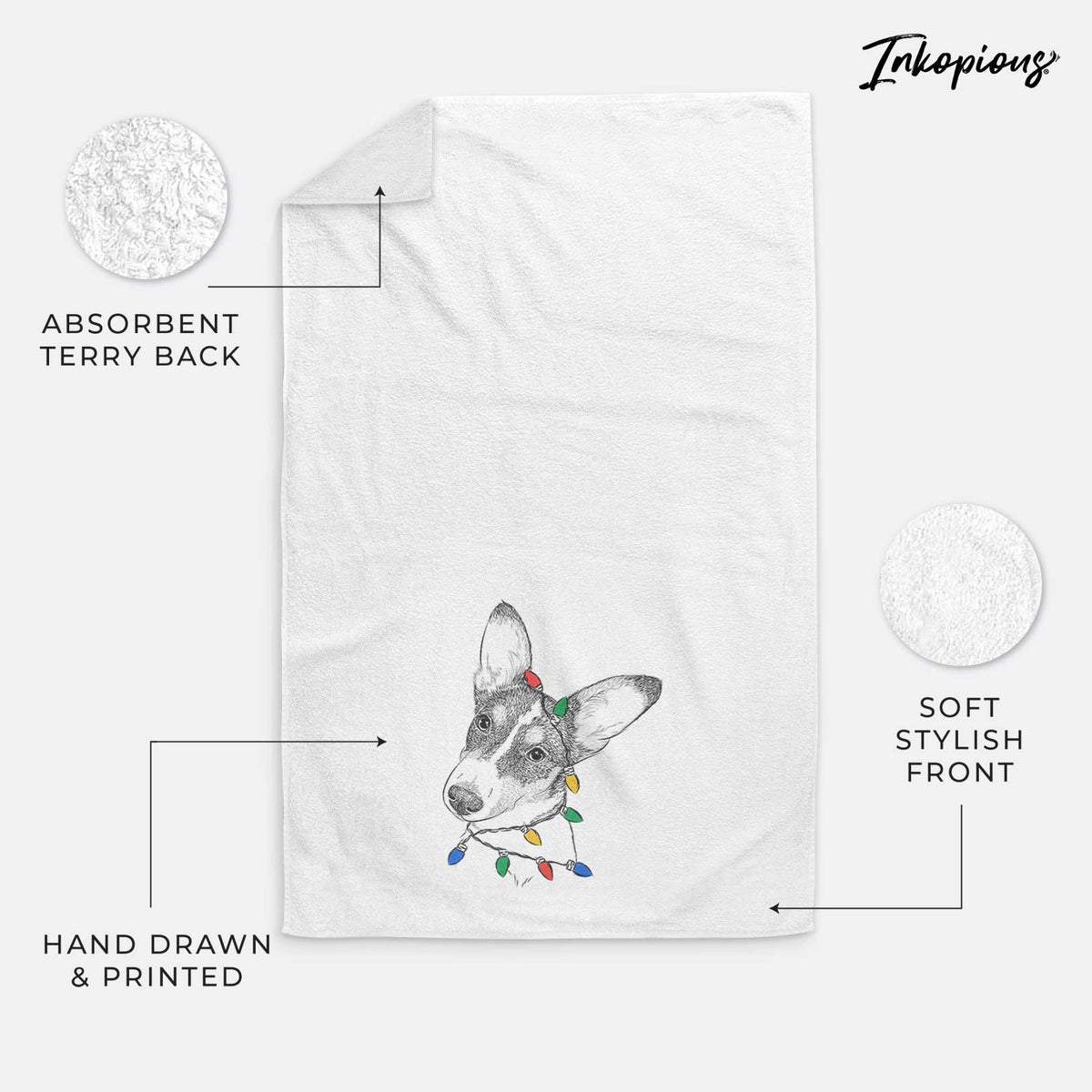 Dexter the Corgi Decorative Hand Towel