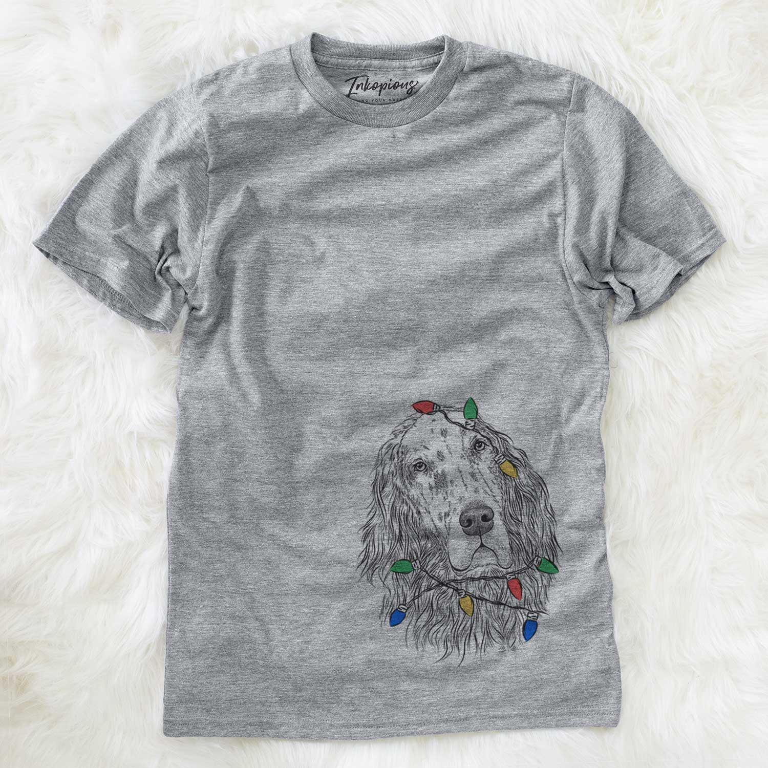 Christmas Lights Dexter the English Setter - Unisex Crewneck