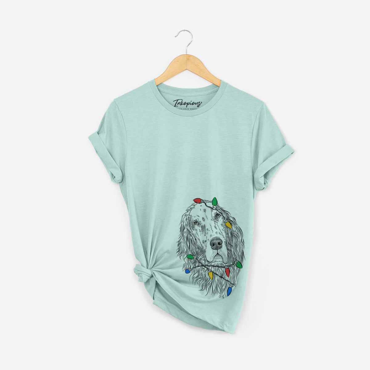 Christmas Lights Dexter the English Setter - Unisex Crewneck