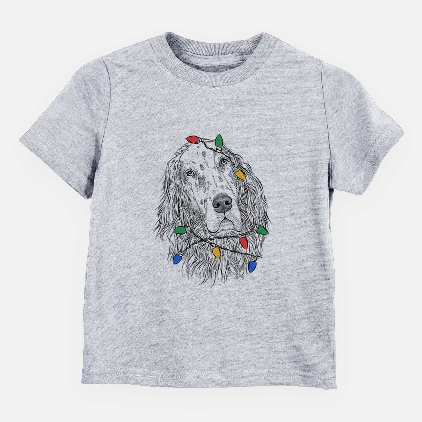Christmas Lights Dexter the English Setter - Kids/Youth/Toddler Shirt