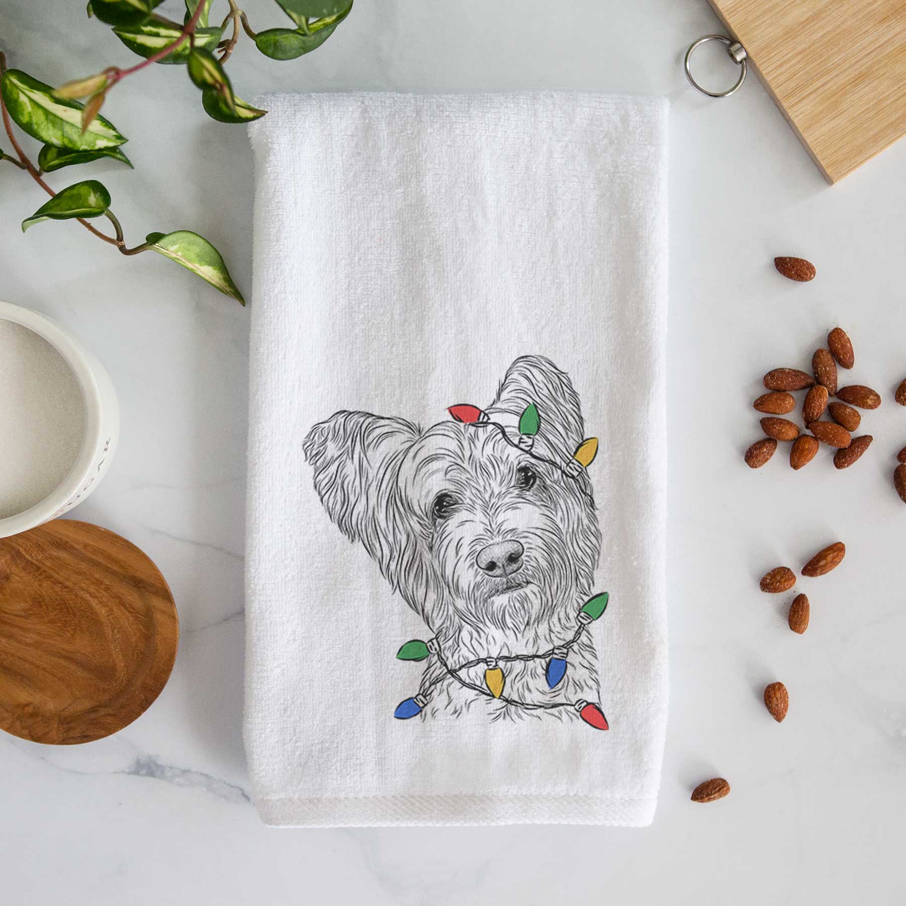 Dexter the Terrier Mix Decorative Hand Towel