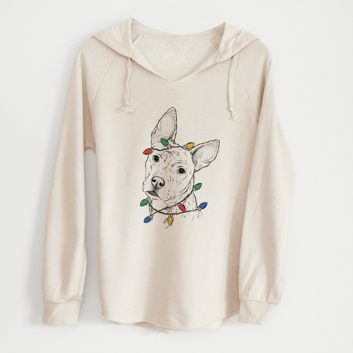 Christmas Lights Diesel the Mixed Breed - Cali Wave Hooded Sweatshirt