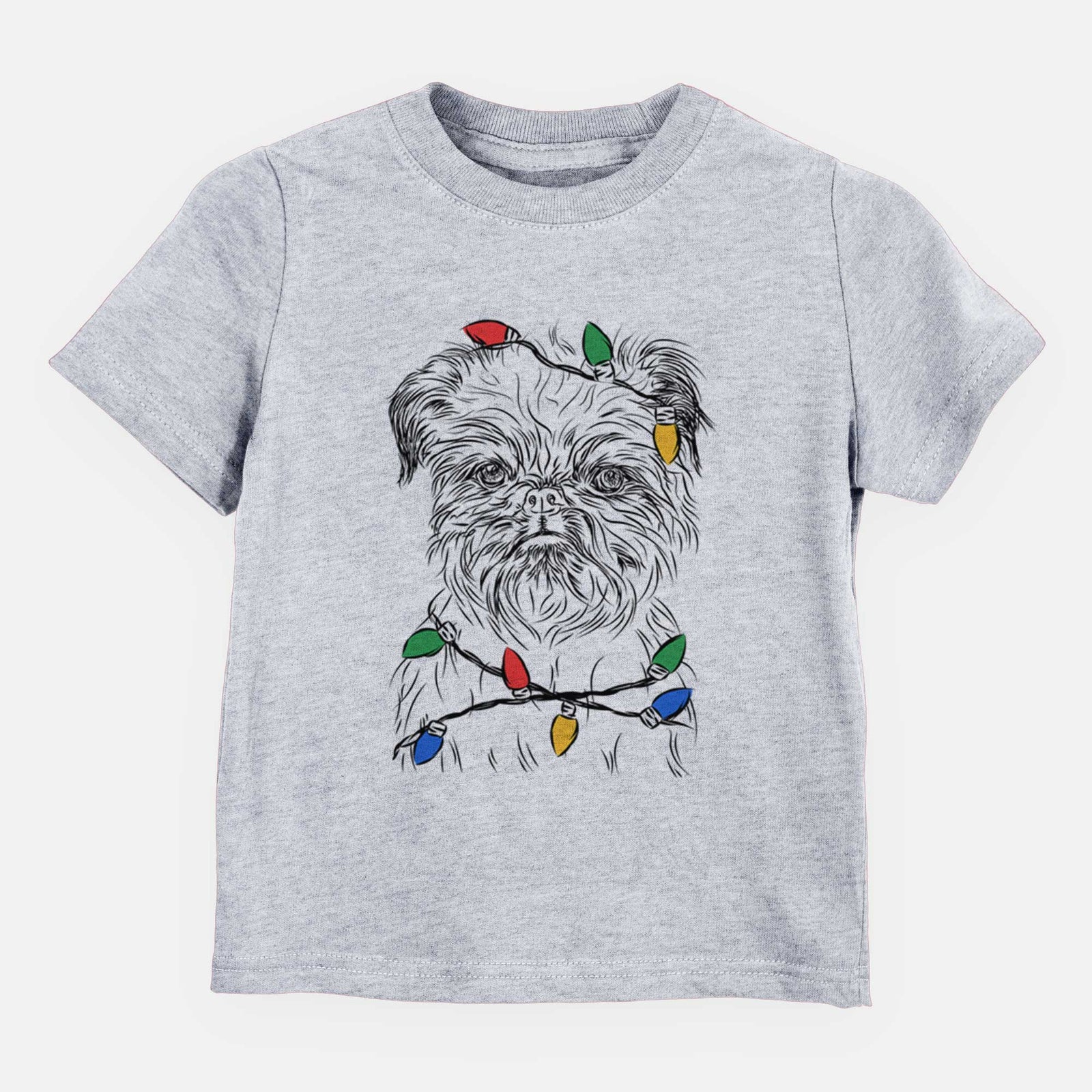 Christmas Lights Digby the Brussels Griffon - Kids/Youth/Toddler Shirt