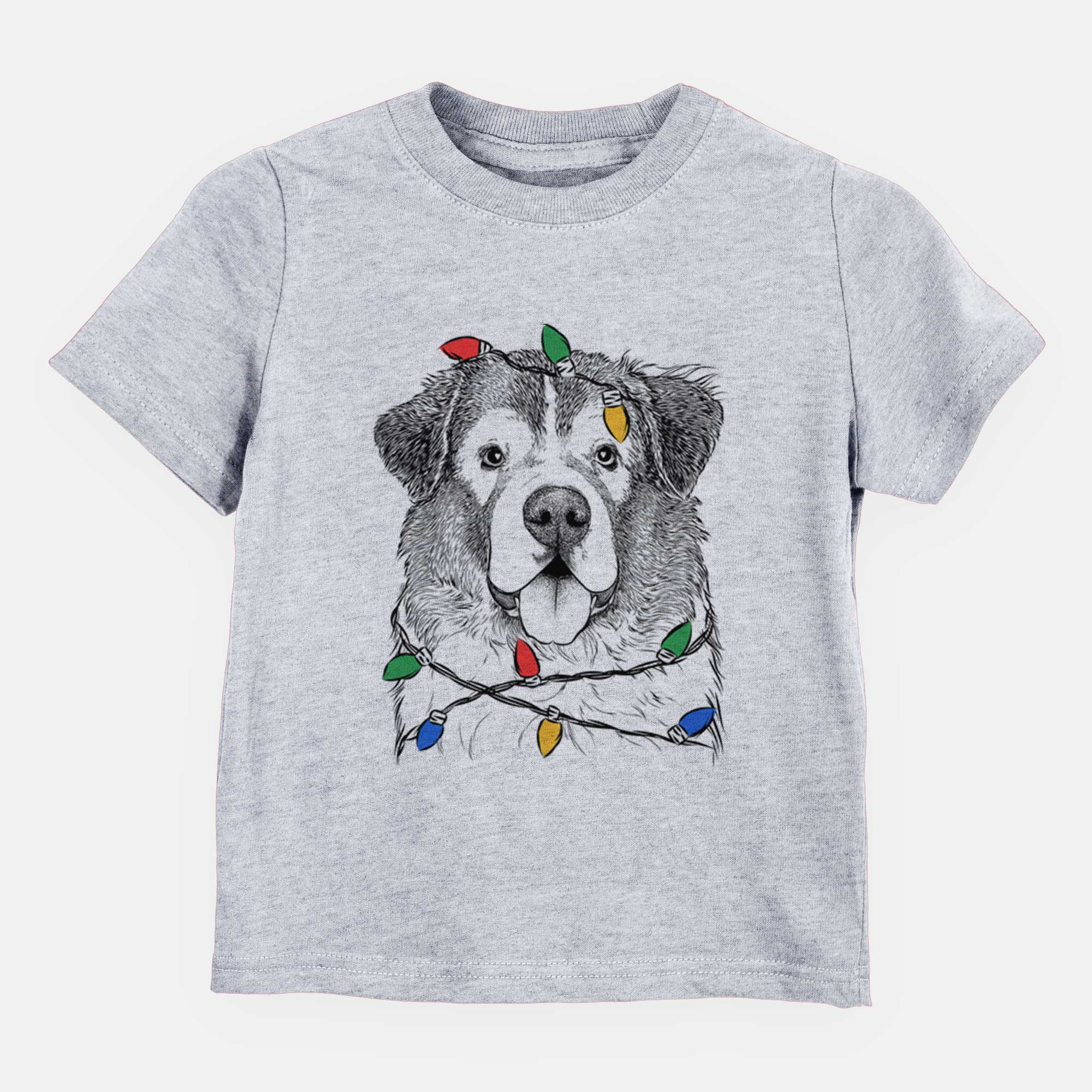 Christmas Lights Dilly the Saint Bernard - Kids/Youth/Toddler Shirt