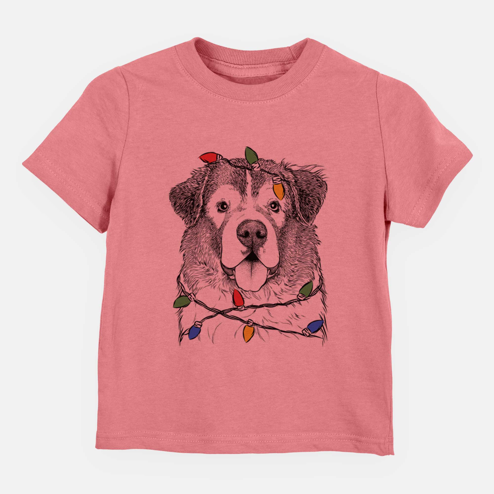 Christmas Lights Dilly the Saint Bernard - Kids/Youth/Toddler Shirt