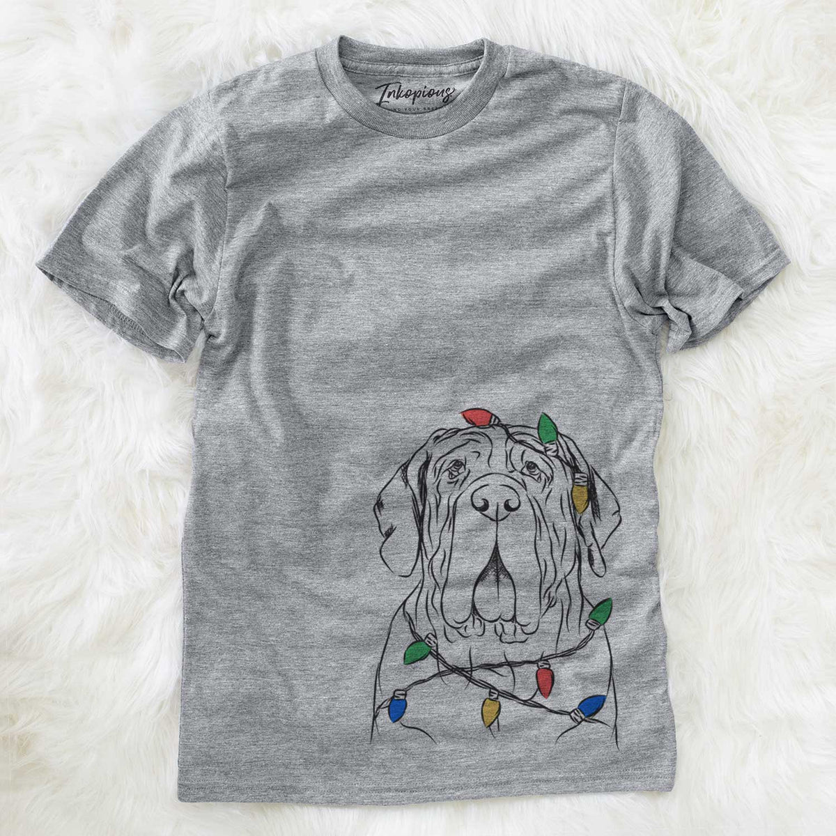 Christmas Lights Dinah the Neapolitan Mastiff - Unisex Crewneck