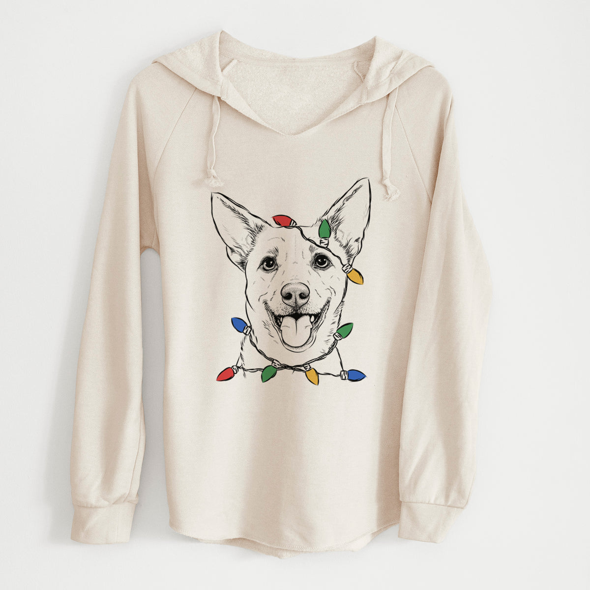 Christmas Lights Dinghy the Mixed Breed - Cali Wave Hooded Sweatshirt
