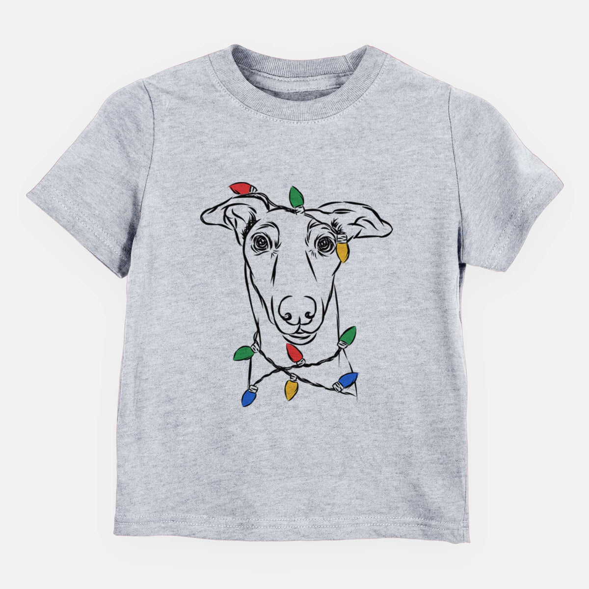 Christmas Lights Diva the Greyhound - Kids/Youth/Toddler Shirt