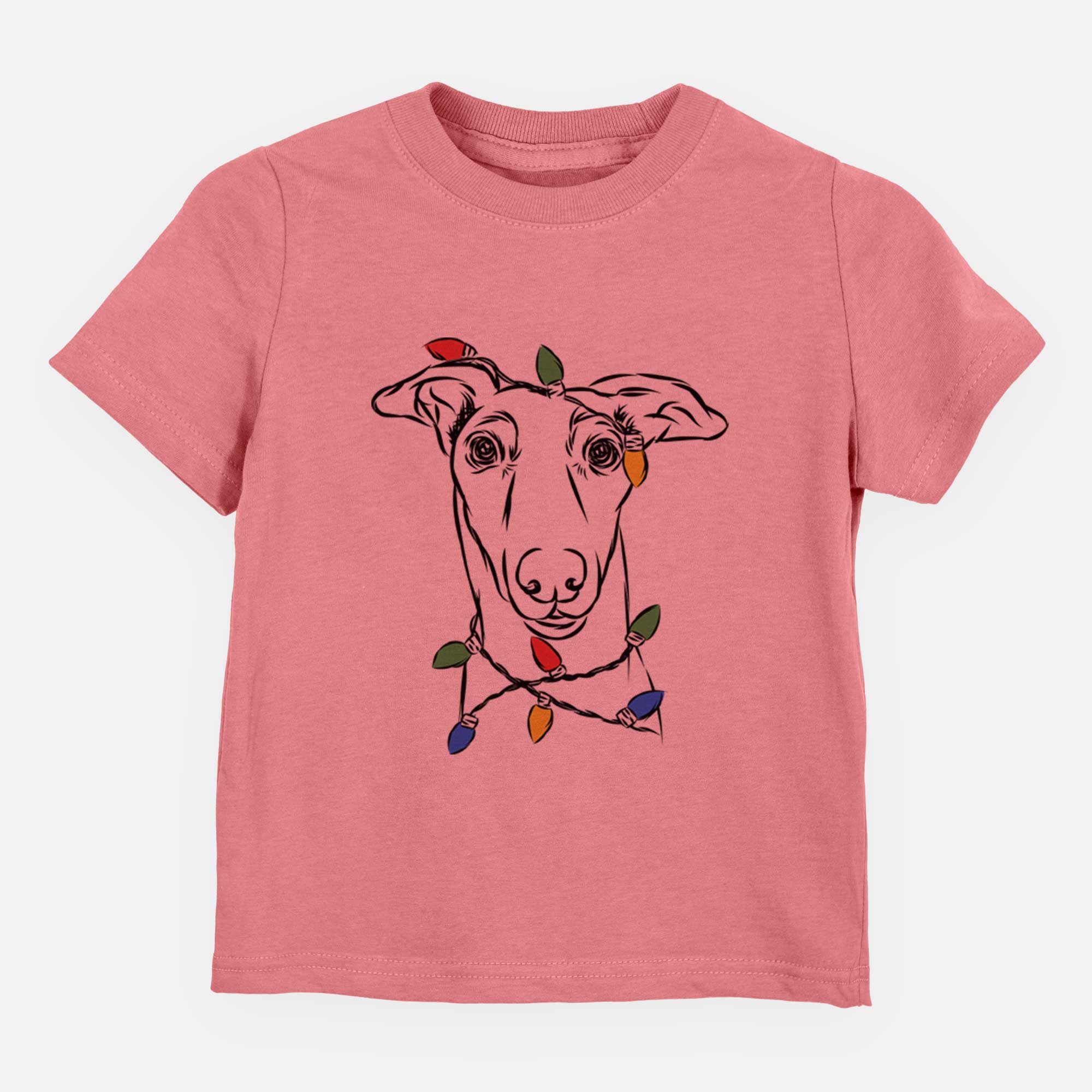 Christmas Lights Diva the Greyhound - Kids/Youth/Toddler Shirt