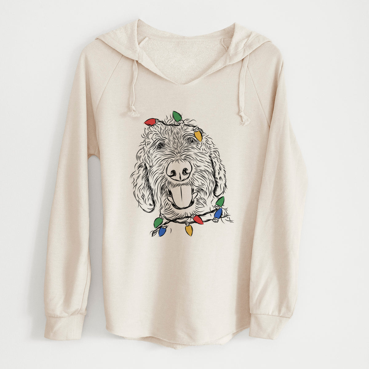 Christmas Lights Dixie the Doodle - Cali Wave Hooded Sweatshirt