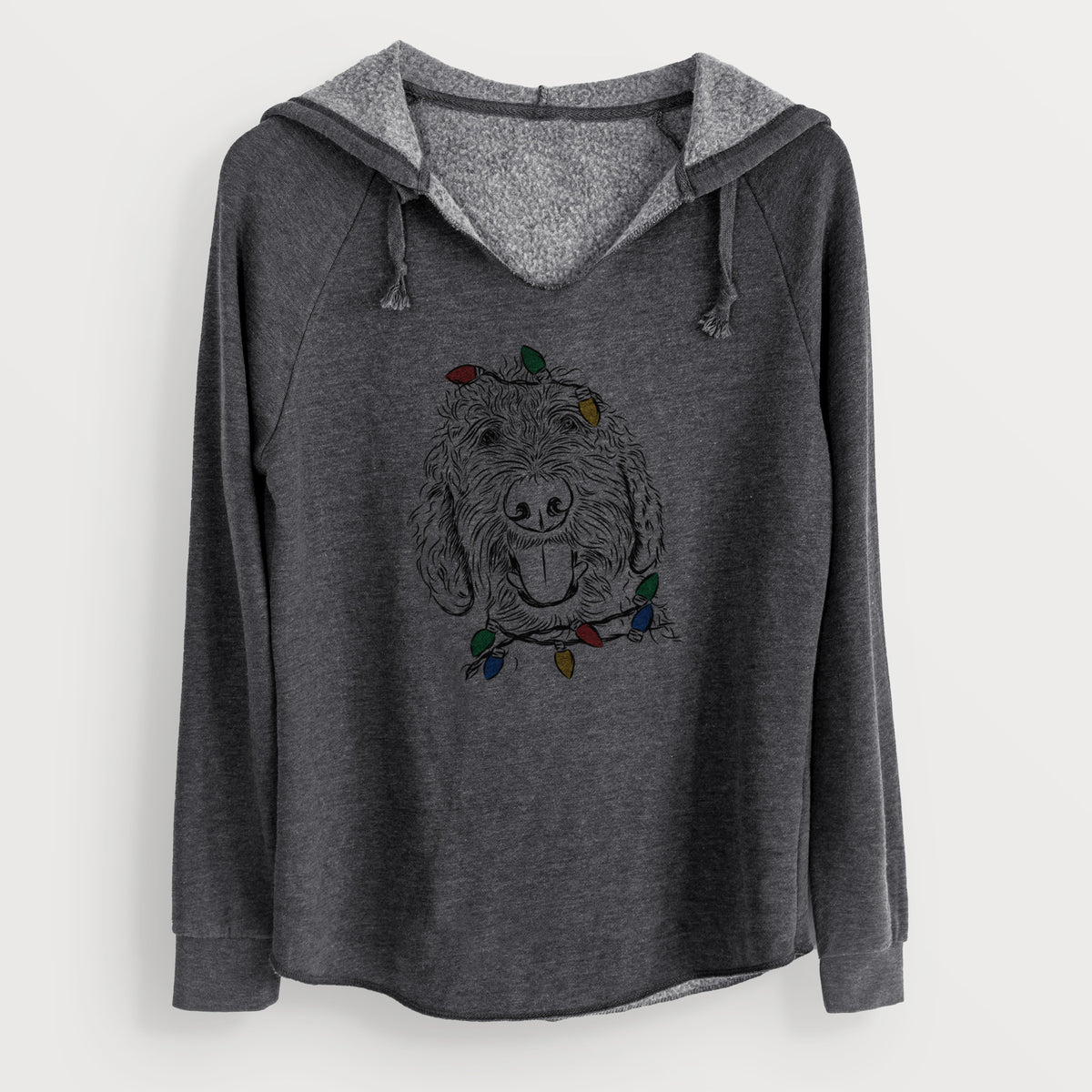 Christmas Lights Dixie the Doodle - Cali Wave Hooded Sweatshirt