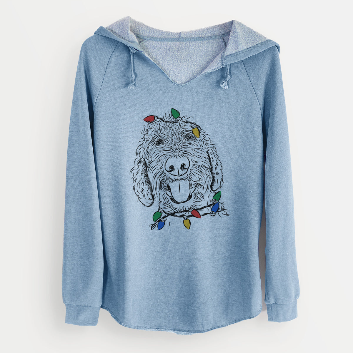 Christmas Lights Dixie the Doodle - Cali Wave Hooded Sweatshirt
